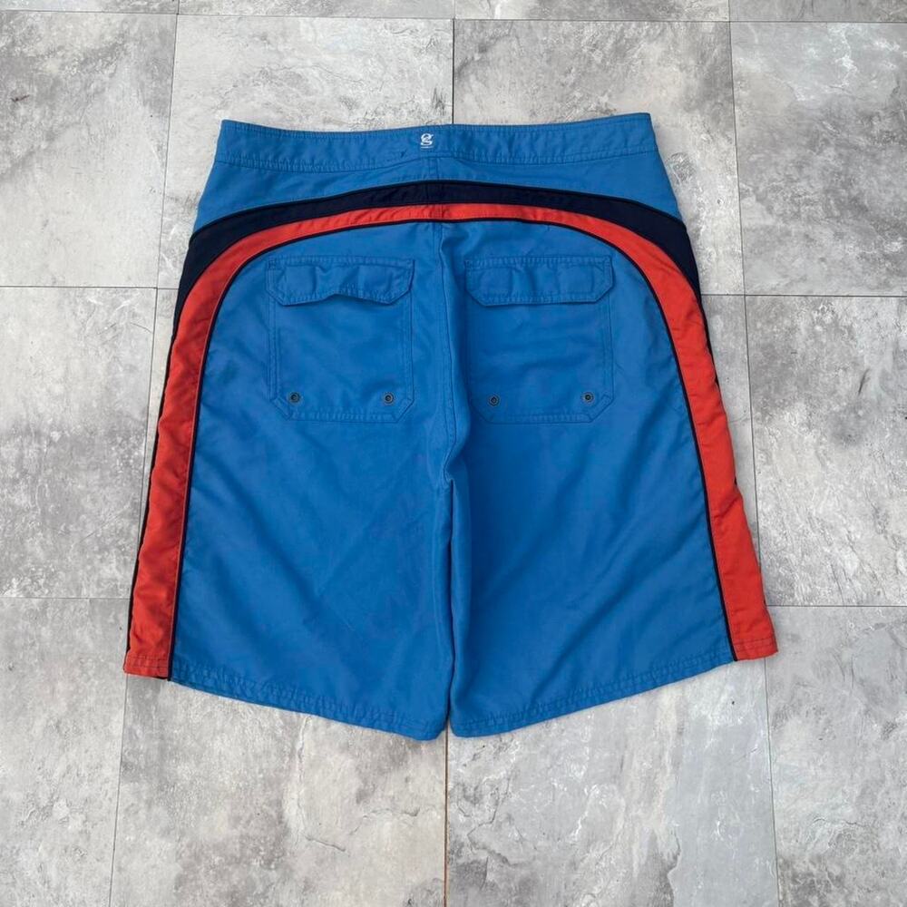 Vintage y2k Gear for Sports Colorblock Blue Red Baggy Board Shorts Men's Large